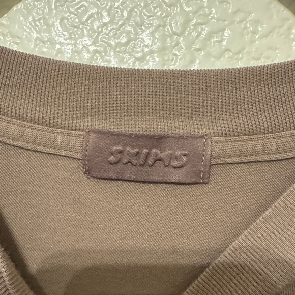 Skims Unisex Oversized Long Sleeve T Shirt sz S - Picture 2 of 4